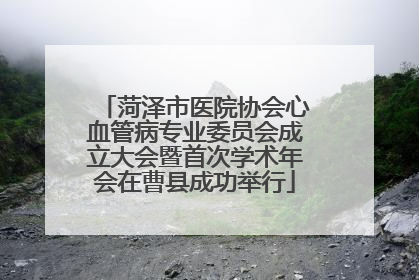菏泽市医院协会心血管病专业委员会成立大会暨首次学术年会在曹县成功举行