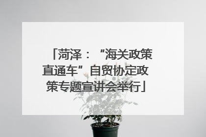 菏泽：“海关政策直通车”自贸协定政策专题宣讲会举行