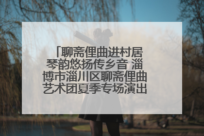 聊斋俚曲进村居 琴韵悠扬传乡音 淄博市淄川区聊斋俚曲艺术团夏季专场演出在杏园子村举行