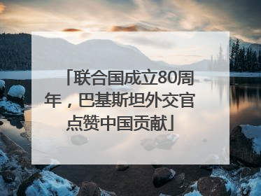 联合国成立80周年，巴基斯坦外交官点赞中国贡献