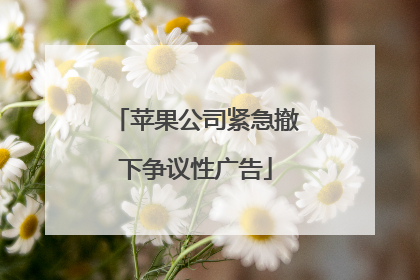 苹果公司紧急撤下争议性广告