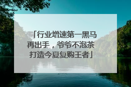 行业增速第一黑马再出手，爷爷不泡茶打造今夏复购王者