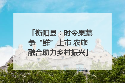 衡阳县：时令果蔬争“鲜”上市 农旅融合助力乡村振兴