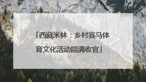 西藏米林：乡村赛马体育文化活动圆满收官