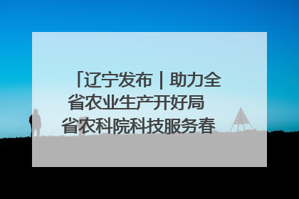 辽宁发布｜助力全省农业生产开好局 省农科院科技服务春耕备耕成效显著