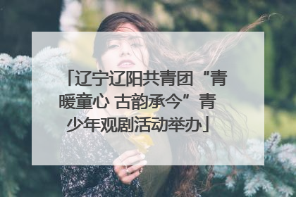 辽宁辽阳共青团“青暖童心 古韵承今”青少年观剧活动举办
