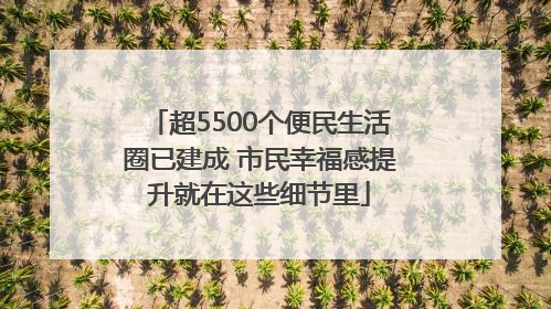 超5500个便民生活圈已建成 市民幸福感提升就在这些细节里