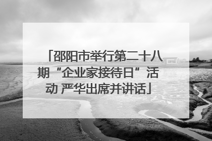 邵阳市举行第二十八期“企业家接待日”活动 严华出席并讲话