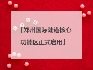 郑州国际陆港核心功能区正式启用