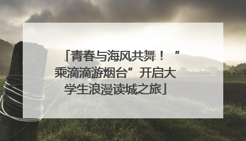 青春与海风共舞！“乘滴滴游烟台”开启大学生浪漫读城之旅