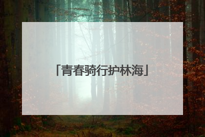 青春骑行护林海