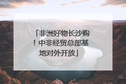非洲好物长沙购！中非经贸总部基地对外开放