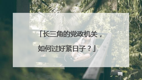 长三角的党政机关，如何过好紧日子？
