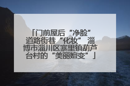 门前屋后“净脸” 道路街巷“化妆” 淄博市淄川区寨里镇葫芦台村的“美丽嬗变”