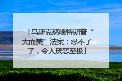 马斯克怒喷特朗普“大而美”法案：忍不了了，令人厌恶至极
