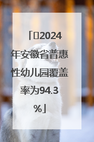 ﻿2024年安徽省普惠性幼儿园覆盖率为94.3%