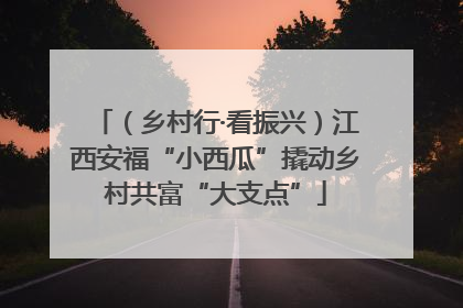（乡村行·看振兴）江西安福“小西瓜”撬动乡村共富“大支点”