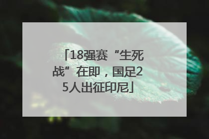 18强赛“生死战”在即，国足25人出征印尼