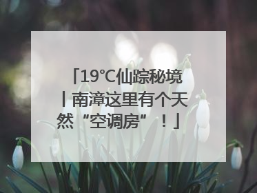 19℃仙踪秘境丨南漳这里有个天然“空调房”！