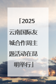 2025云南国际友城合作周主题活动在昆明举行