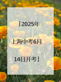 2025年上海中考6月14日开考