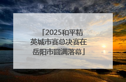 2025和平精英城市赛总决赛在岳阳市圆满落幕