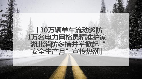 30万辆单车流动巡防 1万名电力网格员精准护家 湖北消防多措并举掀起“安全生产月”宣传热潮
