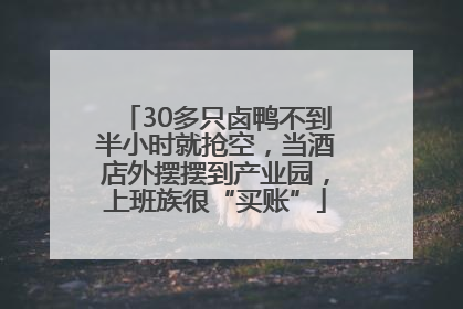 30多只卤鸭不到半小时就抢空，当酒店外摆摆到产业园，上班族很“买账”