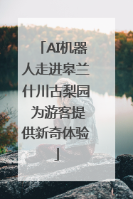AI机器人走进皋兰什川古梨园 为游客提供新奇体验