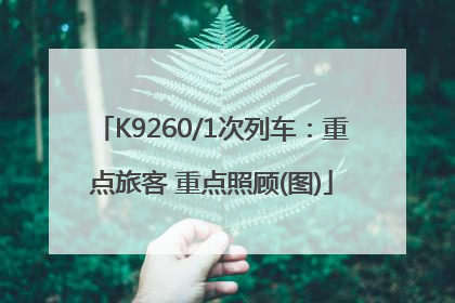 K9260/1次列车：重点旅客 重点照顾(图)